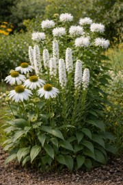 Rabata Słoneczna BIAŁA - zestaw 12 roślin długo kwitnących do słońca
