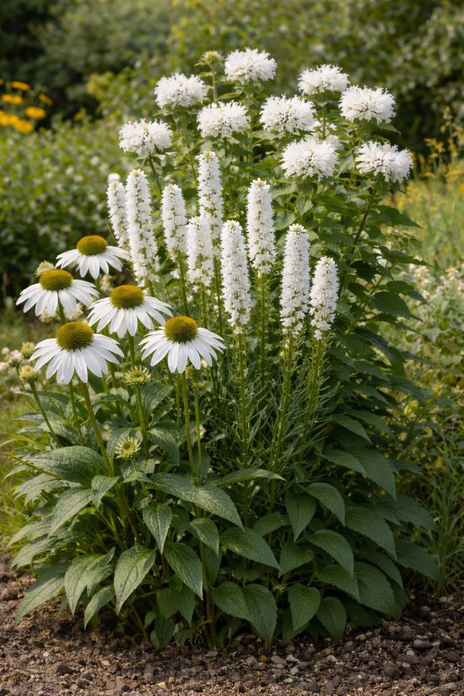 Rabata Słoneczna BIAŁA - zestaw 12 roślin długo kwitnących do słońca