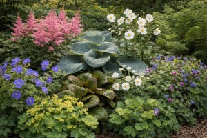 Leśny zakątek - zestaw 10 roślin do cienia i półcienia.