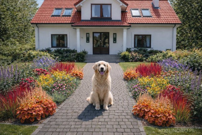 Gotowy projekt ogrodu (rabata) - "Barwna". Zestaw 2 moduły roślin (Projekt + 100 sadzonek)